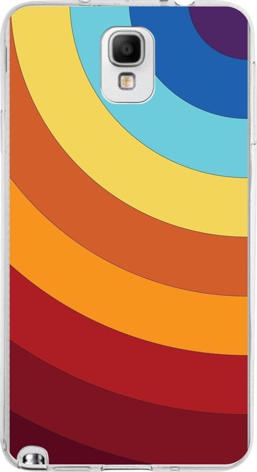 Samsung Galaxy Note 3 Kapak Renk Cümbüşü Tasarımlı Şeffaf Silikon Kılıf
