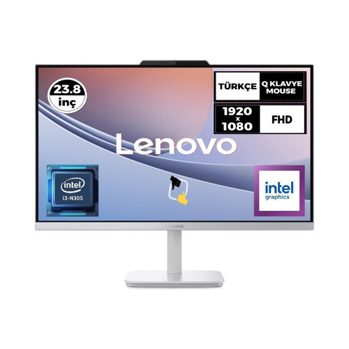 A100 Intel Core I3 N305 32GB 1tb SSD Freedos 23.8" Fhd Freedos All In One Bilgisayar F0J6002UTR Snertech