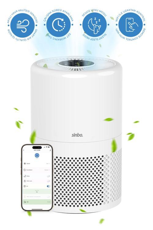 Sap-5508 Akıllı H13 Hepa Filtreli Wifi Özellikli Hava Temizleyici