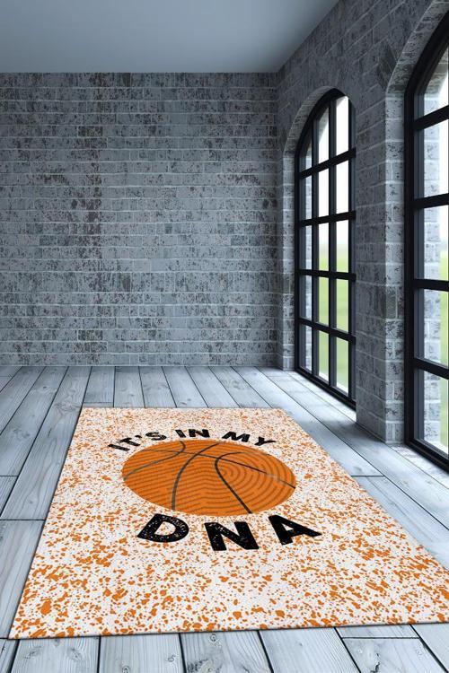 Basketbol Genlerimde Var Çok Renkli Halı Basketbol Sever Halısı Spor Severler İçin Halı