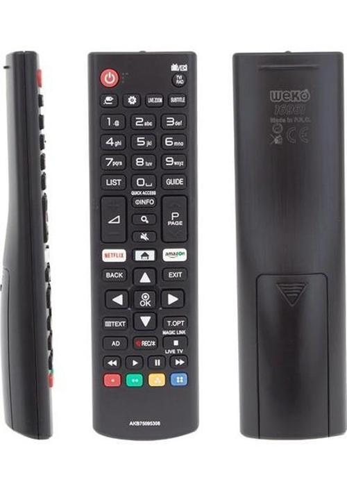 Weko Kl Lg Netflıx-Amazon Tuşlu Lcd-Led Tv Kumanda (AKB75095308CAS65BN708) Siyah