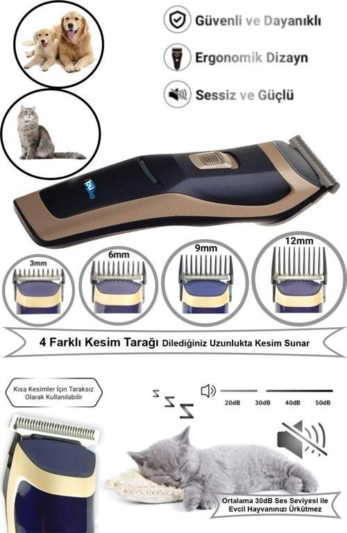 Simple Pet 650 Series Şarjlı Kedi Köpek Tıraş Makinesi Evcil Hayvan Tüy Kesme Traş Makinası