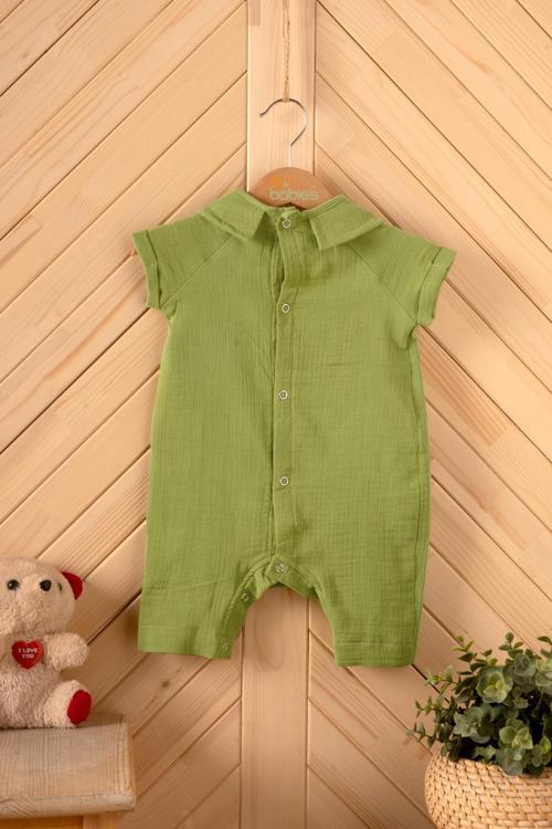 Bebek Müslin Çıtçıtlı Tulum,Rahat Kalıp