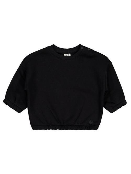 Kalp Nakışlı Basic 6-18 Ay Sweatshirt - Siyah18-24 Ay