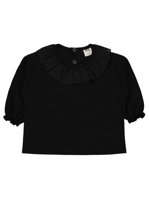 Fisto Yakalı 6-18 Ay Sweatshirt - Siyah12-18 Ay