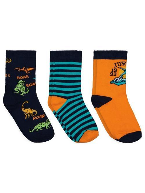 Dinosours 3'lü 2-12 Yaş Erkek Soket Çorap - Standart4-5 Yaş