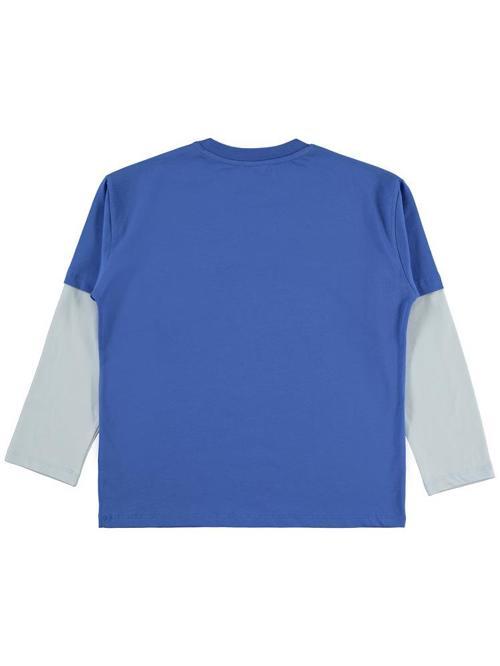 Çıkma Kol - Etiketli 10-13 Yaş Sweatshirt - Mavi11-12 Yaş