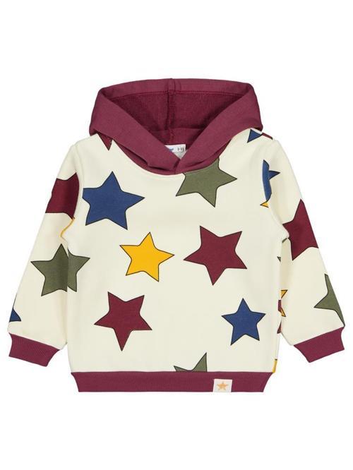 Renkli Yıldız Baskılı 2-5 Yaş Sweatshirt - Bordo2-3 Yaş