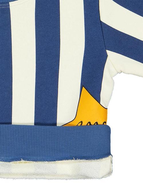 Çizgili Yıldız Baskılı 2-5 Yaş Sweatshirt - Mavi2-3 Yaş