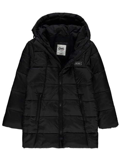 Uzun Oversize Şişme 10-13 Yaş Mont - Siyah13-14 Yaş