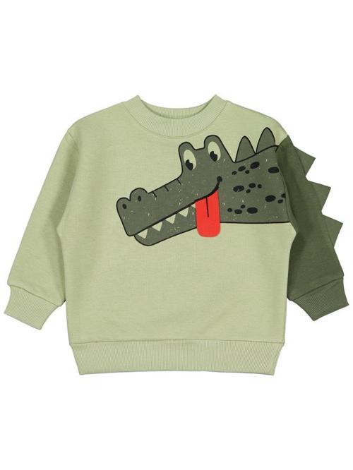 Sooo Hungry Baskılı 2-5 Yaş Sweatshirt - Haki4-5 Yaş