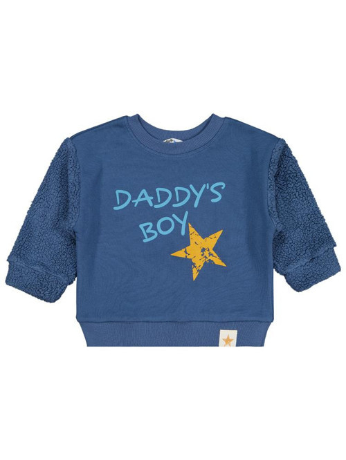 Dadys Boy Baskılı 2-5 Yaş Sweatshirt - Mavi2-3 Yaş