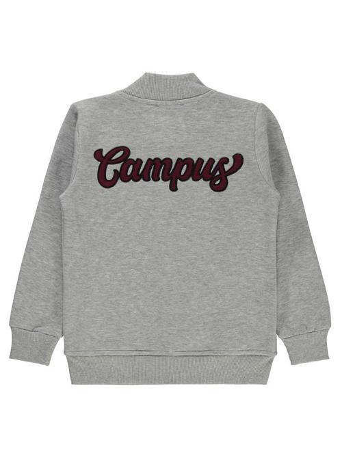 Campus Nakışlı Kolej 6-9 Yaş Hırka - Gri9-10 Yaş