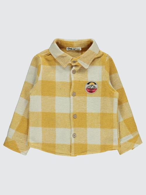 Armalı Ekoseli 2-5 Yaş Gömlek - Kahverengi4-5 Yaş