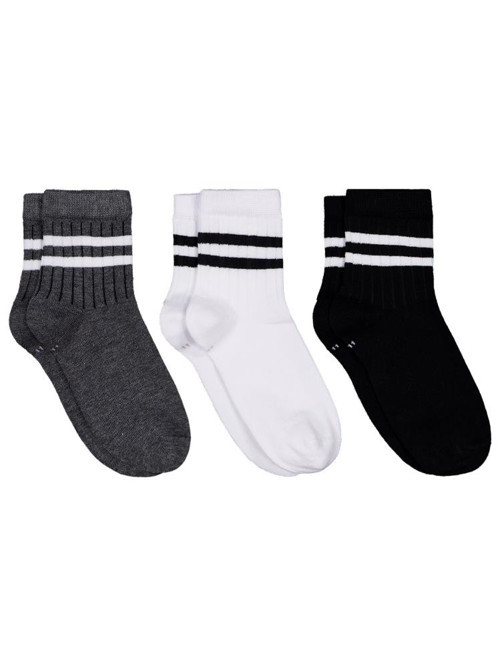 Basic Çizgi 3'lü 3-11 Yaş Erkek Soket Çorap - Standart7-8 Yaş