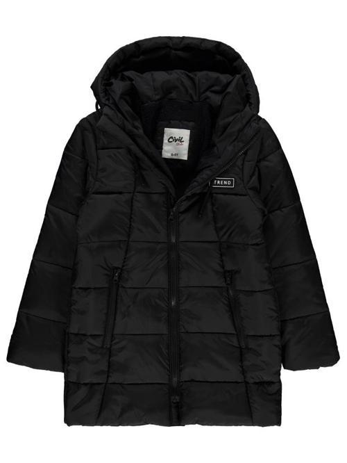 Uzun Oversize Şişme 10-13 Yaş Mont - Siyah11-12 Yaş