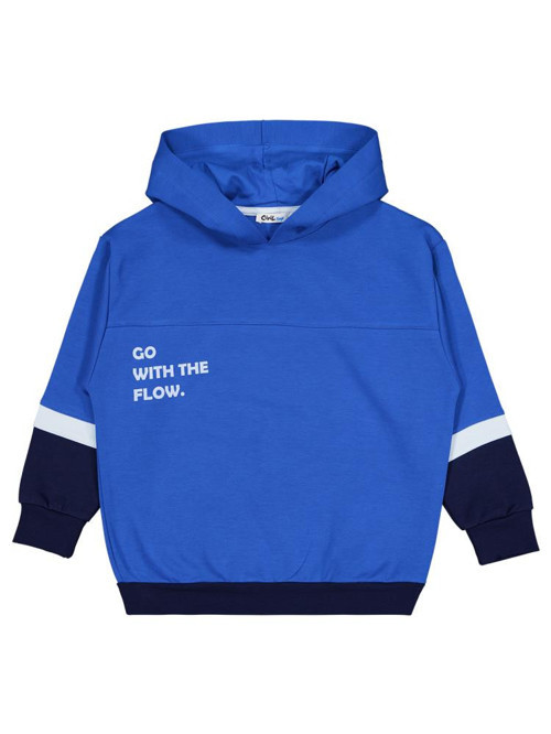 Go Wıth Baskılı 6-9 Yaş Sweatshirt - Mavi6-7 Yaş