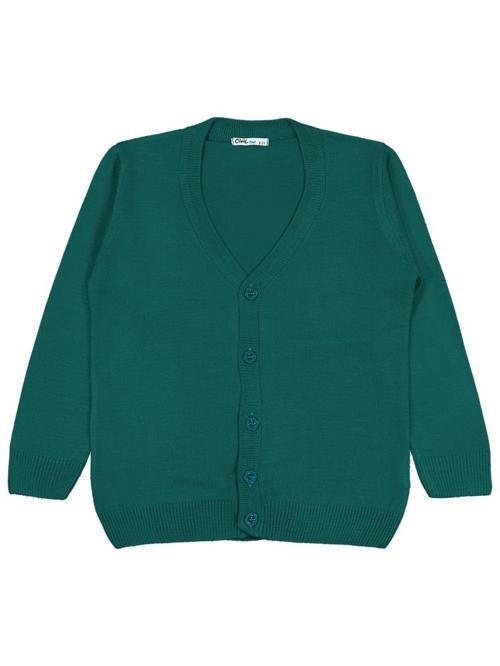 Basic Triko 6-9 Yaş Hırka - Yeşil8-9 Yaş