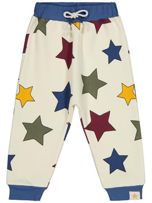 Renkli Yıldız Baskılı 2-5 Yaş Eşofman Altı - Mavi5-6 Yaş
