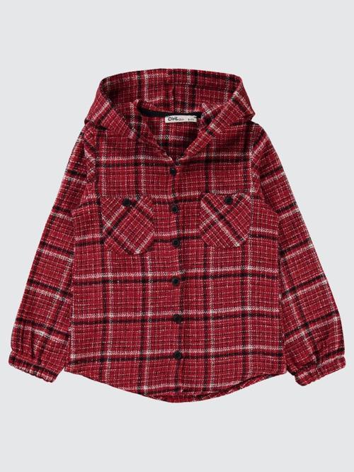 Kolu Lastikli 6-9 Yaş Gömlek - Bordo9-10 Yaş