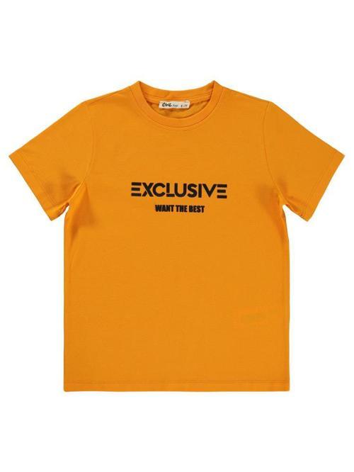 Exclusıve Baskılı 6-9 Yaş Tişört - Turuncu9-10 Yaş