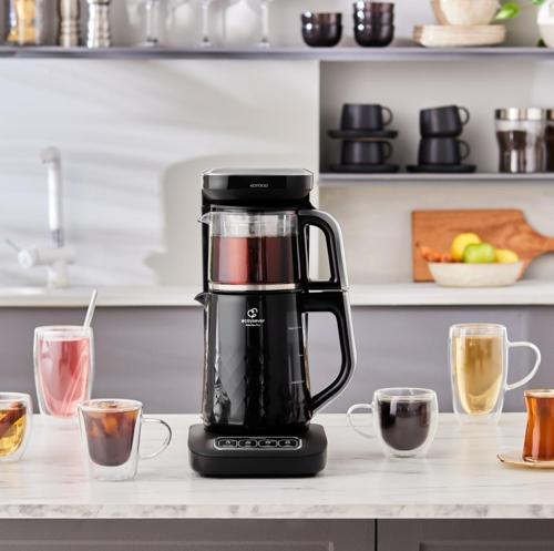 Çaysever Robotea Pro Quartz 4 in 1 Konuşan Çay Makinesi Black Chrome