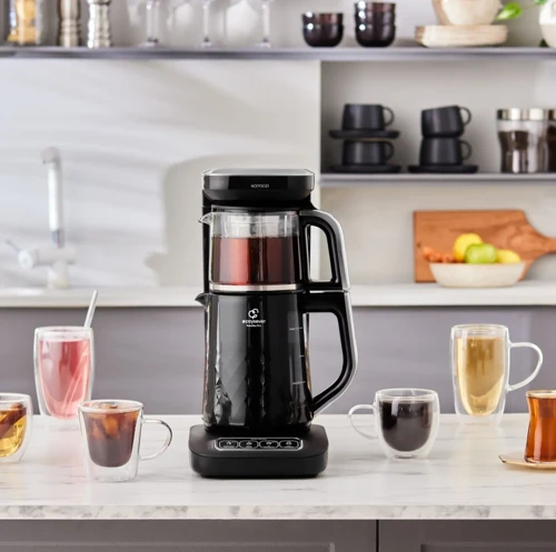 Çaysever Robotea Pro Quartz 4 in 1 Konuşan Çay Makinesi Black Chrome