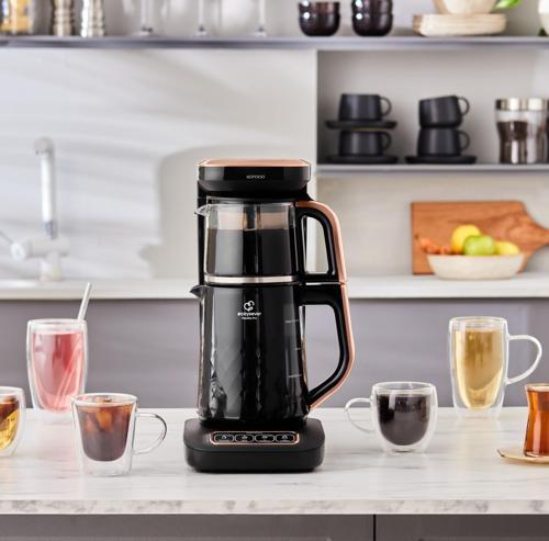 Çaysever Robotea Pro Quartz 4 in 1 Konuşan Çay Makinesi Black Copper