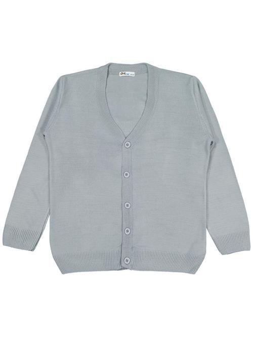 Basic Triko 6-9 Yaş Hırka - Gri8-9 Yaş