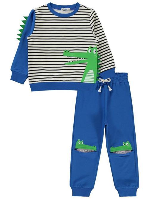 Timsah Baskılı 2-5 Yaş Eşofman Takımı - Mavi4-5 Yaş