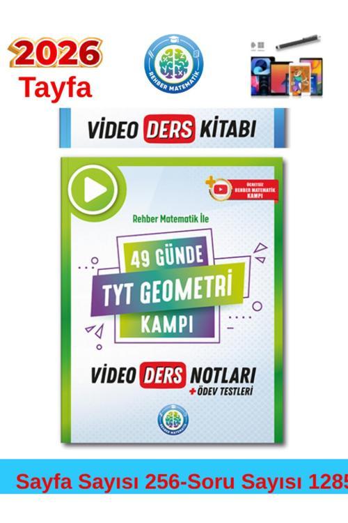 Rehber Matematik 2026 49 Günde Tyt Geometri Video Ders Kitabı+Kalem