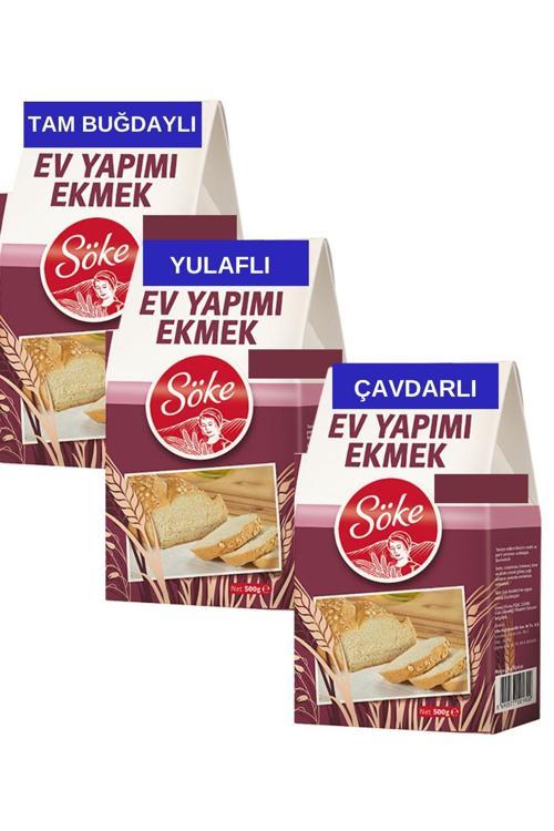 Ev Yapımı Ekmek Tam Buğdaylı Yulaflı Çavdarlı Un Karışım 3x500 g 3lü Set
