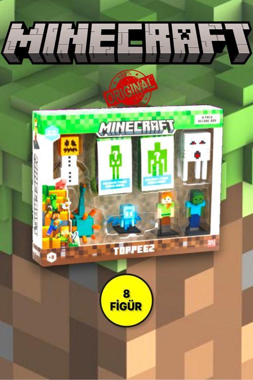 Minecraft 3D Figür Toppeez 8'li Delüks Set - MODEL 4