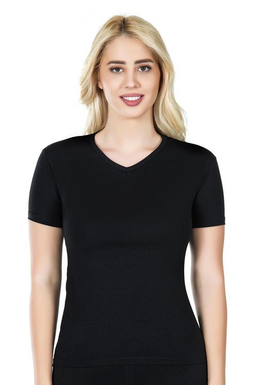 Yarım Kol V Yaka Kadın Tişört 227