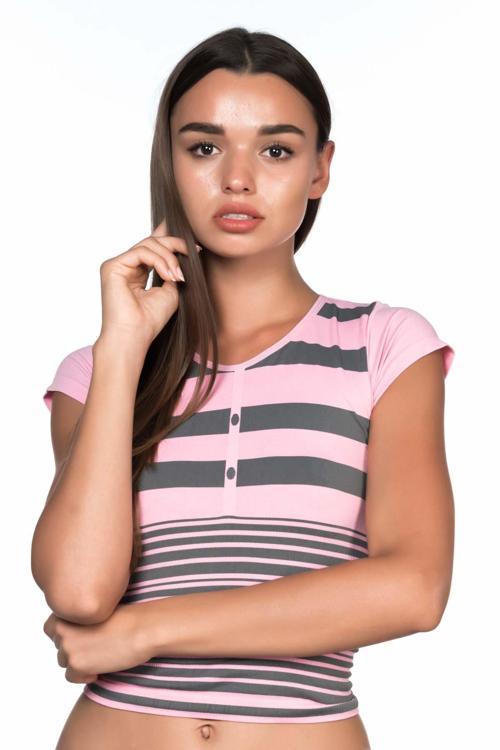 PEMBE GRİ 5026 Soft Seamless T Shirt