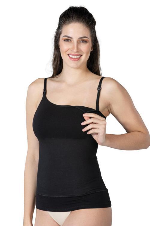 SİYAH 1402 Modal Cotton Emzirme Atlet Korse