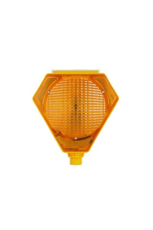 Flaşör Uyarı Lambası Sarı Güneş Enerjili Bitmez Işık