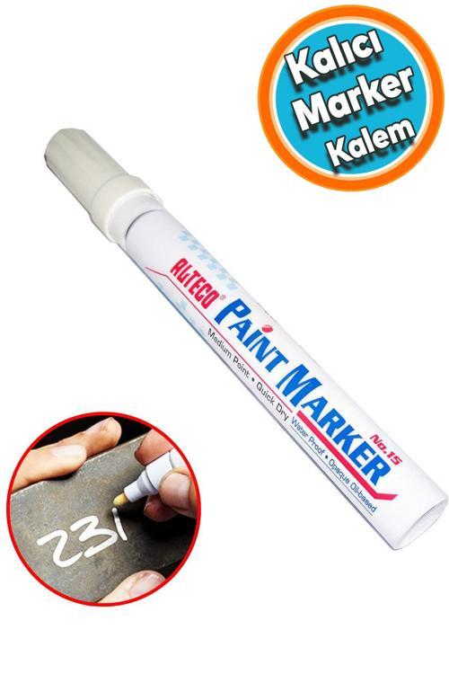 İşaretleme Markalama Kalemi Markör Kalıcı İşaretleyici Marker Beyaz Kalem Metal Plastik Cam Ahşap Yü
