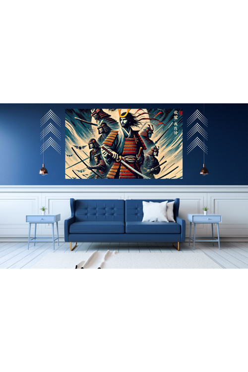Ti-Play Geri Çekiliş 60X90Cm Modern Samuray Pvc Çerçevesiz Tablo