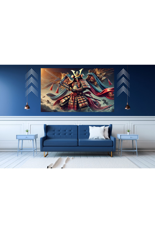 Ti-Play Gold Shogun 60X90Cm Modern Samuray Pvc Çerçevesiz Tablo