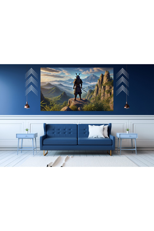 Ti-Play Güneşli Dağ 60X90Cm Modern Samuray Pvc Çerçevesiz Tablo