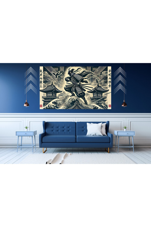 Ti-Play Tenma 60X90Cm Modern Samuray Pvc Çerçevesiz Tablo