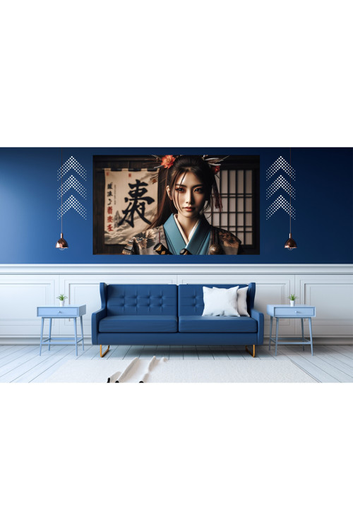 Ti-Play Hanedana Giriş 60X90Cm Modern Samuray Pvc Çerçevesiz Tablo