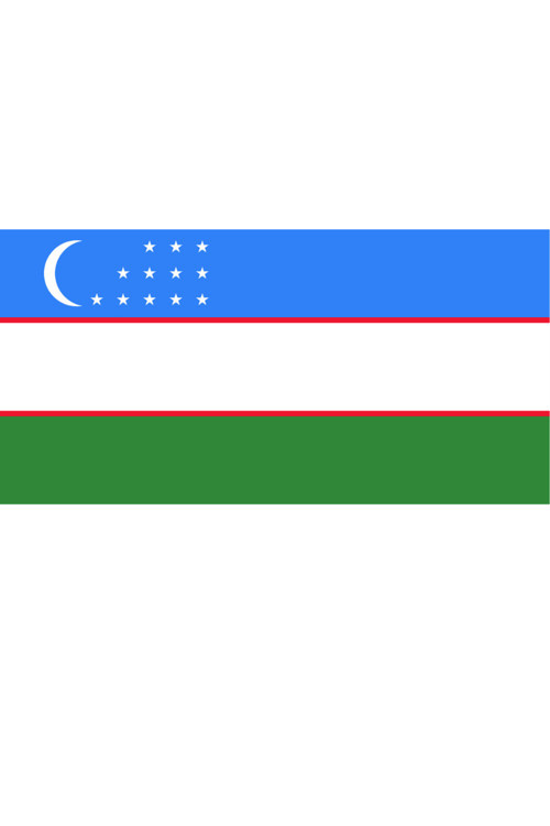Özbekistan Ülke Bayrağı 45X22Cm Duvar Tablosu Çerçevesiz Pvc Tablo