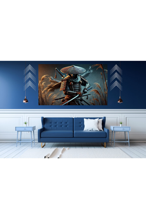 Ti-Play Uzaktan Gelen 60X90Cm Modern Samuray Pvc Çerçevesiz Tablo