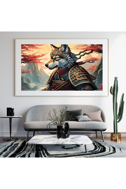 Samuray Kurt Evrimi 90X50 8684660336345 Pvc Çerçevesiz Tablo