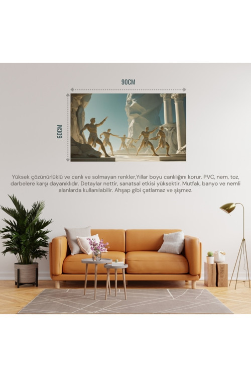 Soyut Tablo Fantastik Niş 04 Çerçevesiz 90X60Cm Pvc Tablo