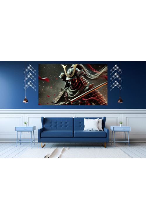 Ti-Play Öteden Gelen 60X90Cm Modern Samuray Pvc Çerçevesiz Tablo