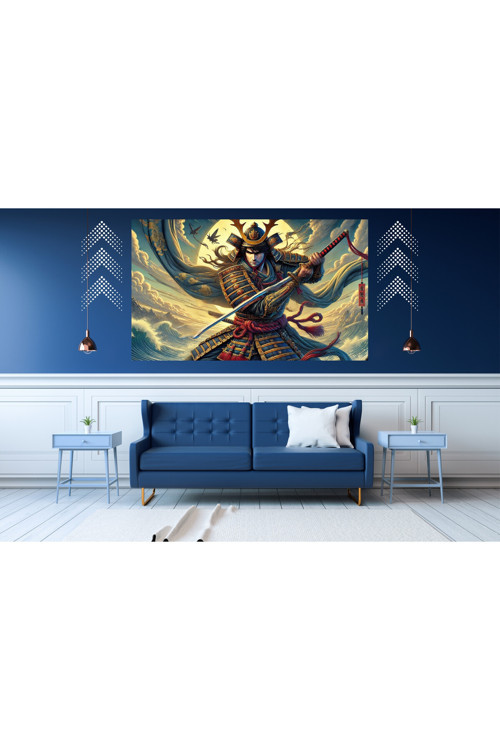 Ti-Play Prens 60X90Cm Modern Samuray Pvc Çerçevesiz Tablo