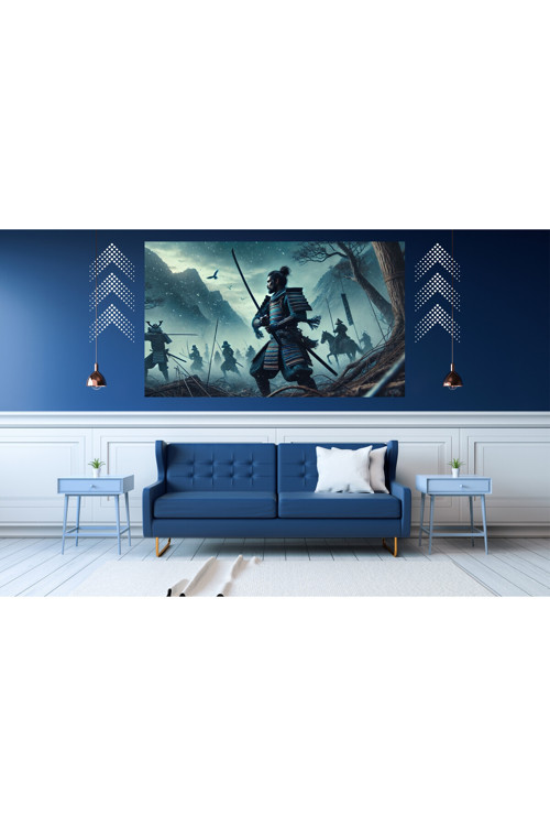 Ti-Play Pusu 60X90Cm Modern Samuray Pvc Çerçevesiz Tablo